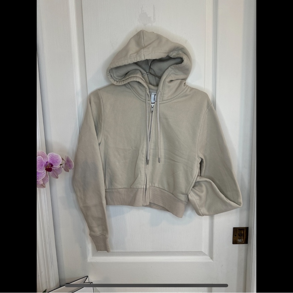 Abound Kids Cream Loved Fleece Zip Hoodie (XS)